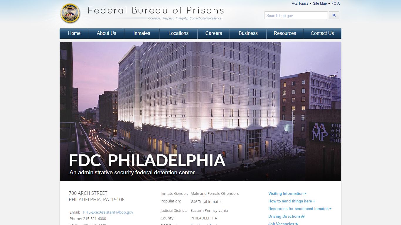 FDC Philadelphia - Federal Bureau of Prisons